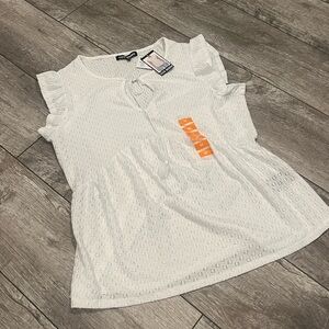 Steve Madden White Eyelet Blouse